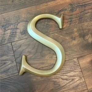Gold Letter S Decor